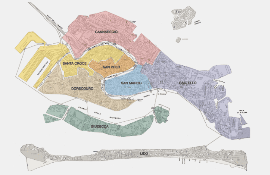 Zones of Venice