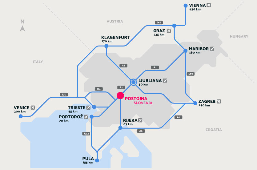 The Postojna Cave Park transportation