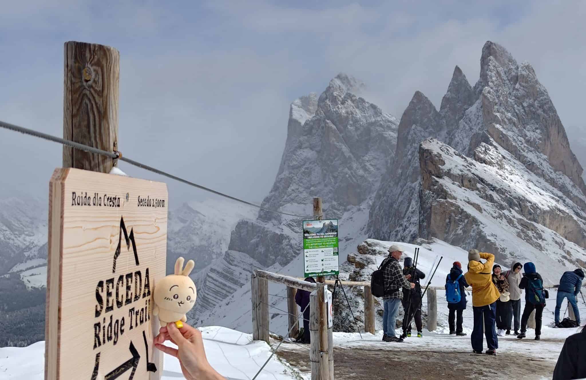Seceda Inverno 北義|多洛米蒂|塞切達山(刀鋒山)Seceda•九號纜車Ortisei-Furnes-Seceda•Baita Sofie Hutte山屋景觀 ...