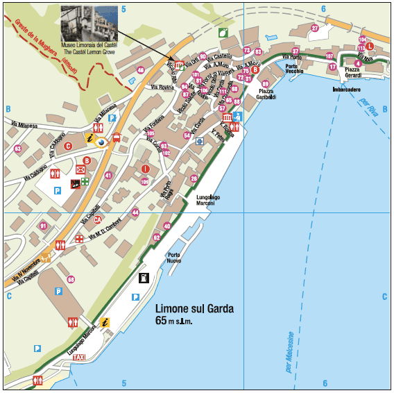 加達湖城市地圖 (Limone sel Grada citymap)