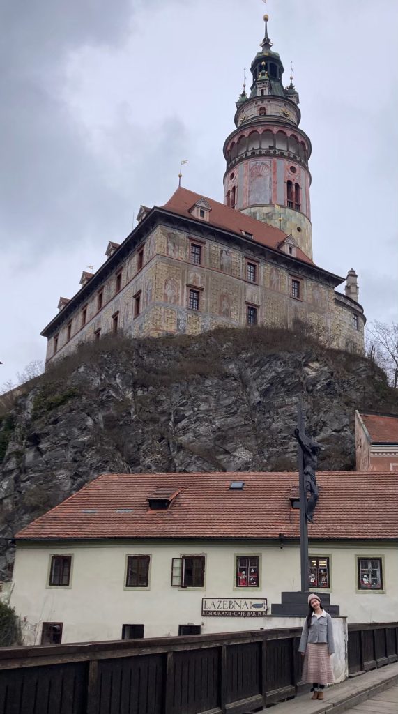 【捷克近郊一日遊】Czech Republic City|特爾奇Telč-卡蘿維瓦利Karlovy Vary-克倫洛夫CK小鎮Český Krumlov|Czech-Republic 4-day guided tour 20 Round Tower