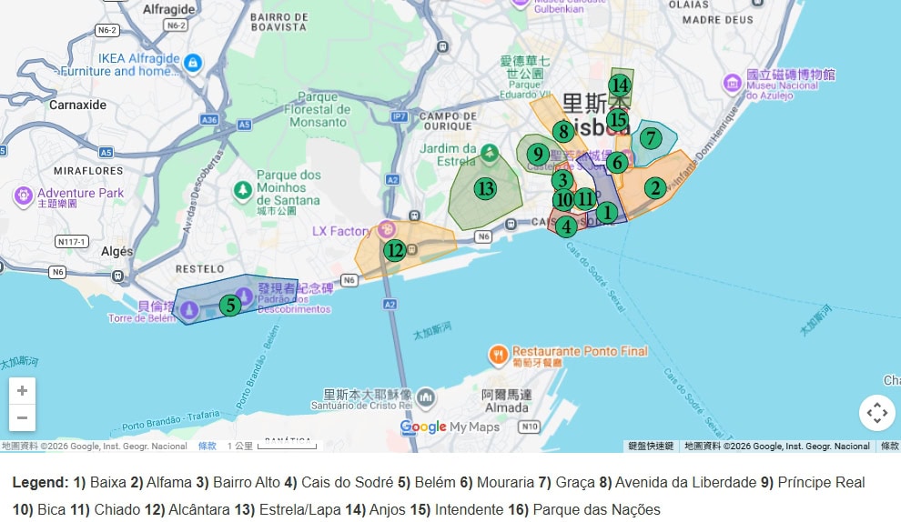 Lisbon map