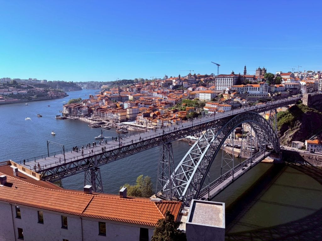 葡萄牙【波多】Porto|波多交通|波多推薦景點Top 20 in Porto|Ponte Luís I、Estação de São Bentos、Palácio da Bolsa|Ribeira、Douro Valley Cruise、Miradouro da Serra do Pilar、Livraria Lello|HF Ipanema Park hotel|Porto 2-Days Trip 20 皮拉爾山觀景台與路易一世橋